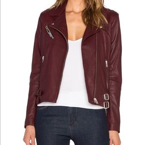 Iro burgundy leather jacket